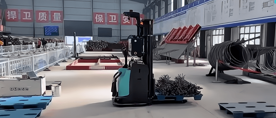 北京网安在线机器人公司建材行业无人叉车案例